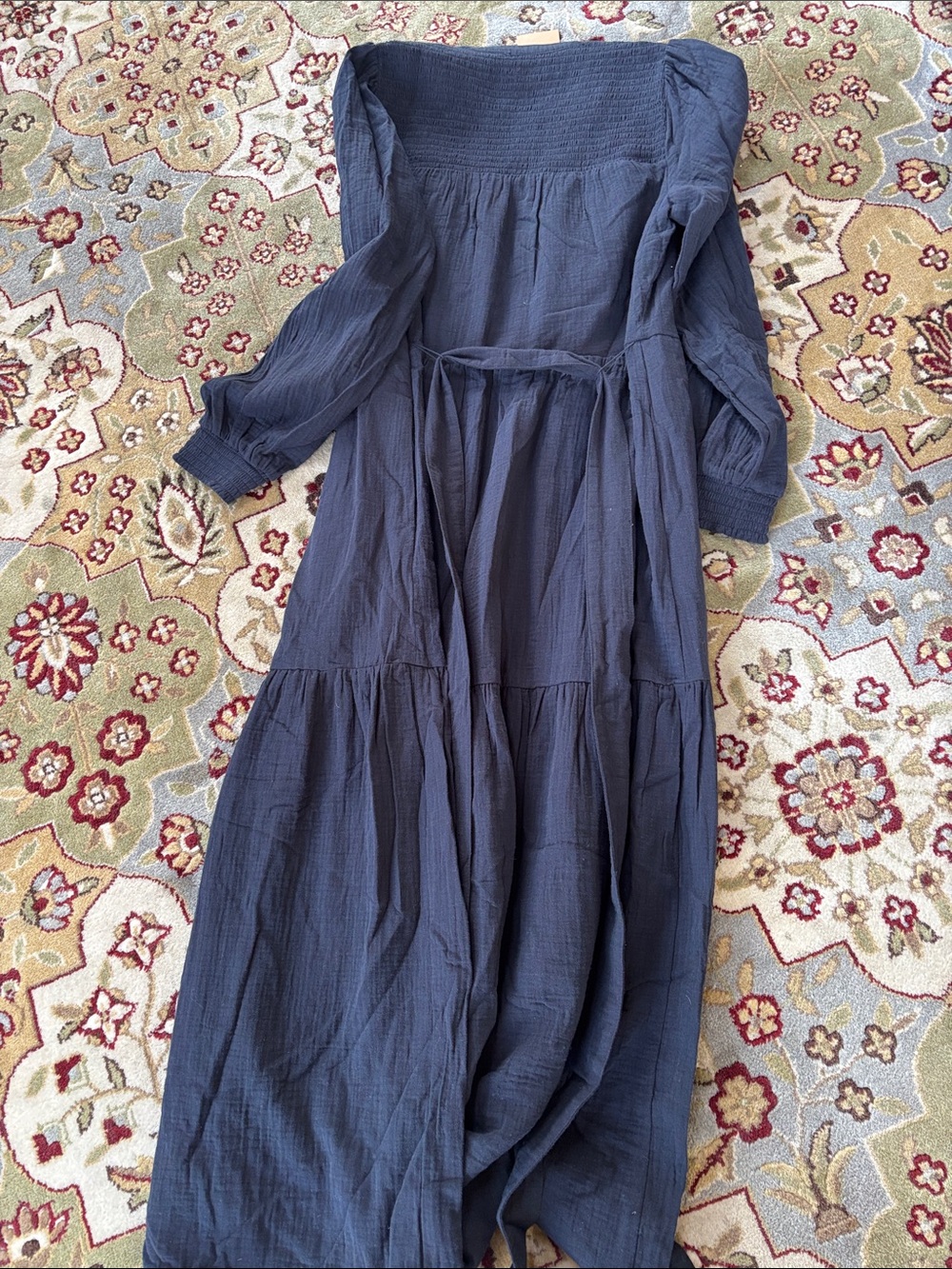 Boden Navy cotton maxi dress from Boden - Picture 8 of 14